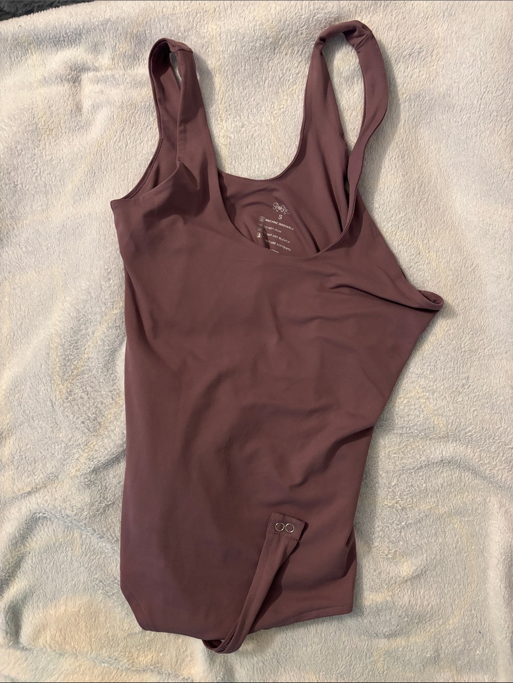 ReoRia Dusty Mauve Scoop Neck Bodysuit